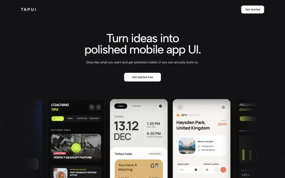 TapUI mobile interface design tool